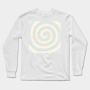 Pastel Tie Dye Spiral Scrapbooking Design Long Sleeve T-Shirt